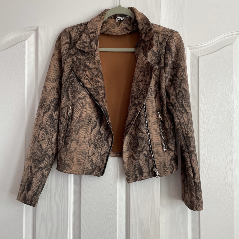 Snake Skin Moto Jacket